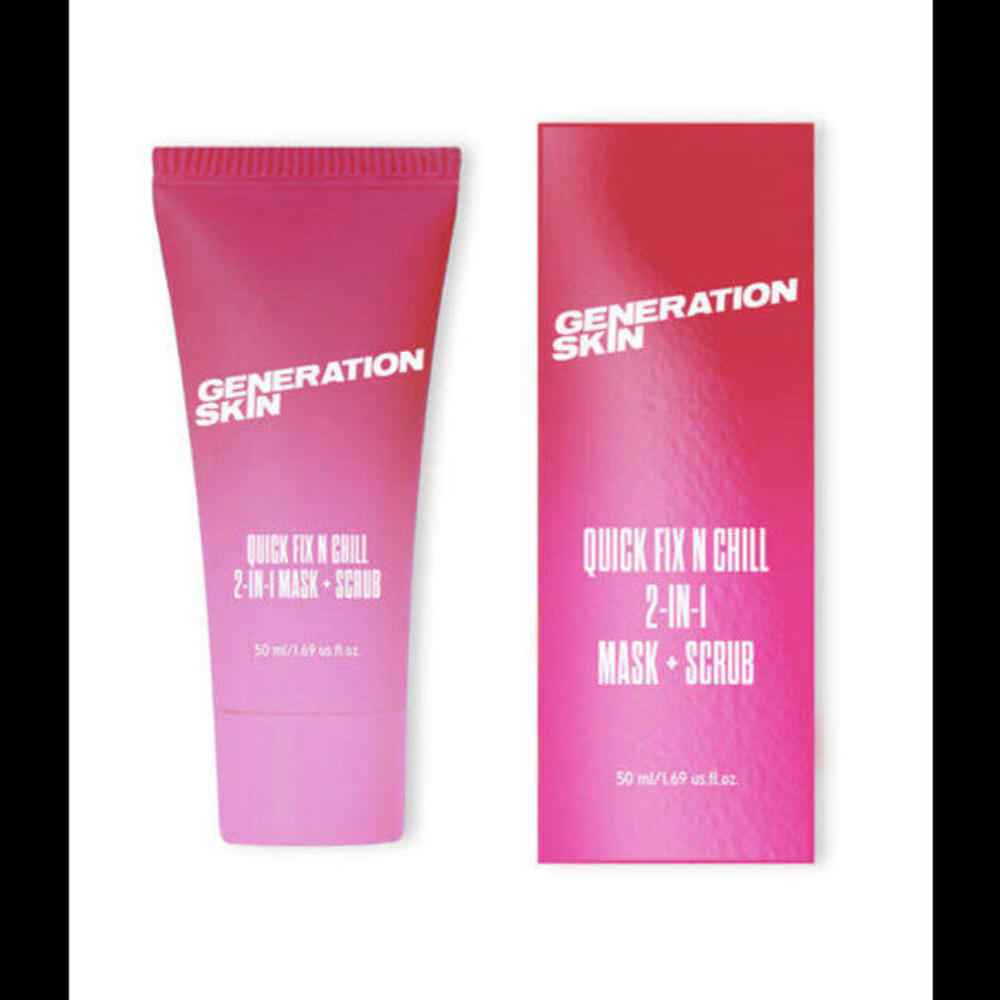 Generation Skin Quick Fix N Chill Mask + Scrub 1.7 Fl Oz New in Box
